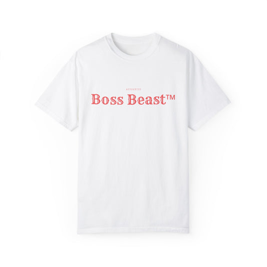 Boss Beast™ Unisex Garment Dyed T shirt Boss Beast collection Work Hard Play Hard Tee shirt coton lourd homme Style mindset & dominance