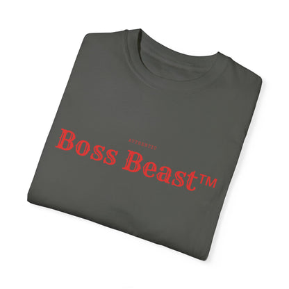 Boss Beast™ Unisex Garment Dyed T shirt Boss Beast  collection Work Hard Play Hard  Tee shirt coton lourd homme  Style mindset & dominance