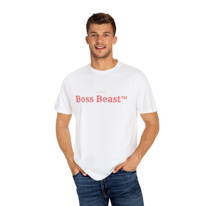 Boss Beast™ Unisex Garment Dyed T shirt Boss Beast  collection Work Hard Play Hard  Tee shirt coton lourd homme  Style mindset & dominance
