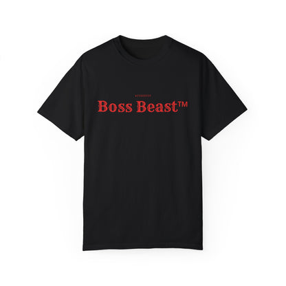 Boss Beast™ Unisex Garment Dyed T shirt Boss Beast  collection Work Hard Play Hard  Tee shirt coton lourd homme  Style mindset & dominance