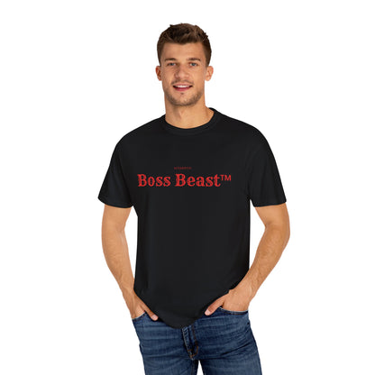 Boss Beast™ Unisex Garment Dyed T shirt Boss Beast  collection Work Hard Play Hard  Tee shirt coton lourd homme  Style mindset & dominance