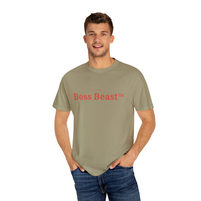 Boss Beast™ Unisex Garment Dyed T shirt Boss Beast  collection Work Hard Play Hard  Tee shirt coton lourd homme  Style mindset & dominance