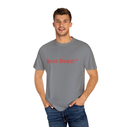 Boss Beast™ Unisex Garment Dyed T shirt Boss Beast  collection Work Hard Play Hard  Tee shirt coton lourd homme  Style mindset & dominance
