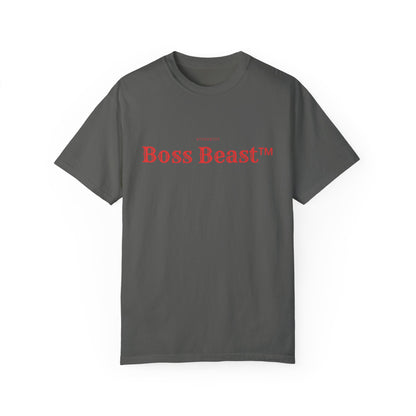 Boss Beast™ Unisex Garment Dyed T shirt Boss Beast  collection Work Hard Play Hard  Tee shirt coton lourd homme  Style mindset & dominance