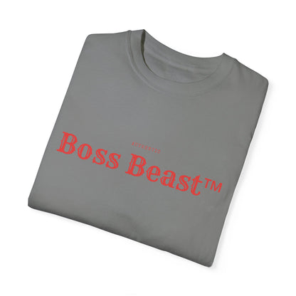 Boss Beast™ Unisex Garment Dyed T shirt Boss Beast  collection Work Hard Play Hard  Tee shirt coton lourd homme  Style mindset & dominance