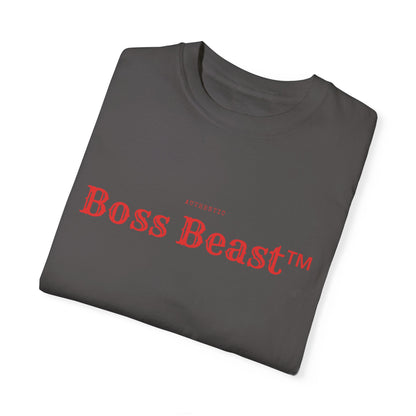 Boss Beast™ Unisex Garment Dyed T shirt Boss Beast  collection Work Hard Play Hard  Tee shirt coton lourd homme  Style mindset & dominance