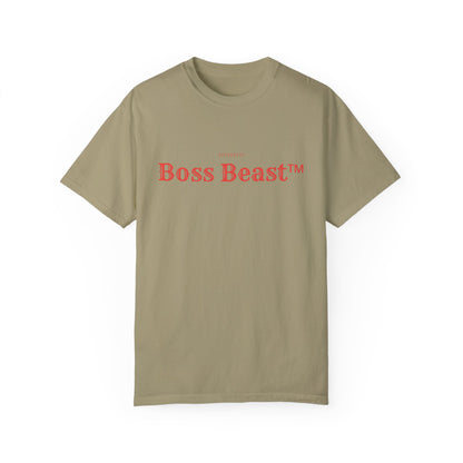 Boss Beast™ Unisex Garment Dyed T shirt Boss Beast  collection Work Hard Play Hard  Tee shirt coton lourd homme  Style mindset & dominance