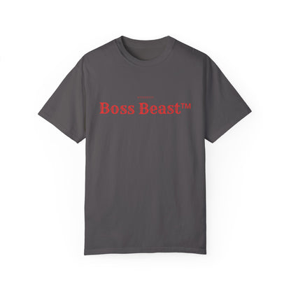Boss Beast™ Unisex Garment Dyed T shirt Boss Beast  collection Work Hard Play Hard  Tee shirt coton lourd homme  Style mindset & dominance
